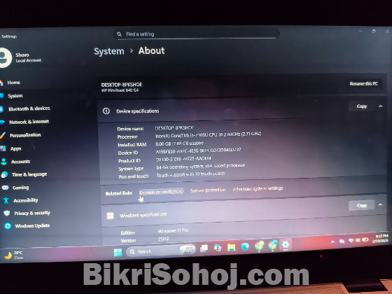 HP EliteBook – Core i5 7th Gen | 8GB RAM | SSD |